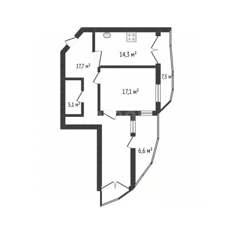 2-к кв. Брянская область, Брянск ул. Металлистов, 2 (71.5 м) - Фото 1