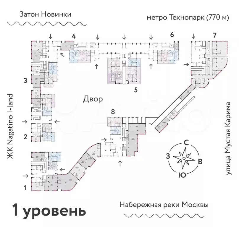 1-к. квартира, 17 м, 1/20 эт. - Фото 1