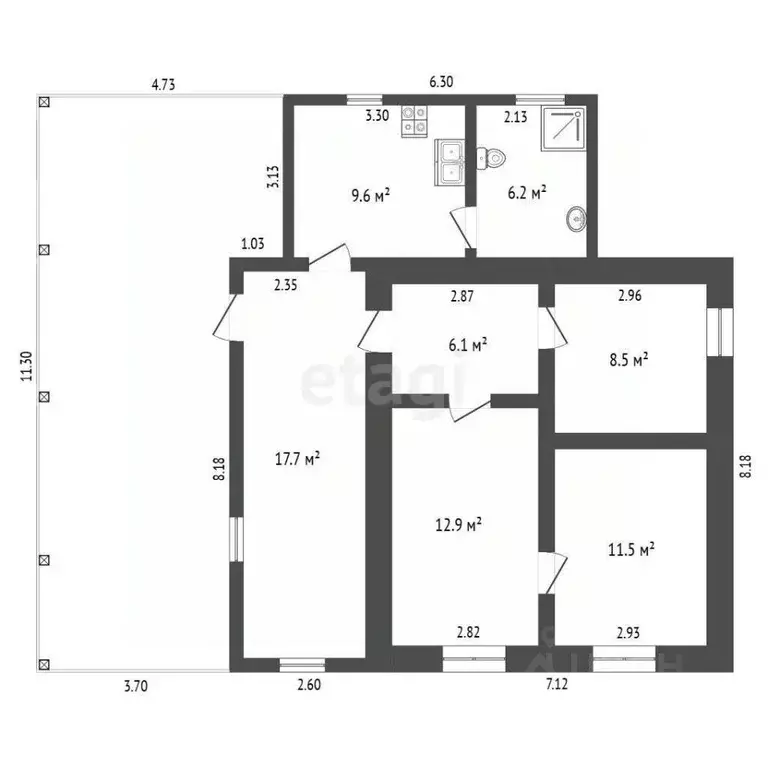Дом в Крым, Красногвардейский район, с. Ленинское ул. Молодежная, 12 ... - Фото 2