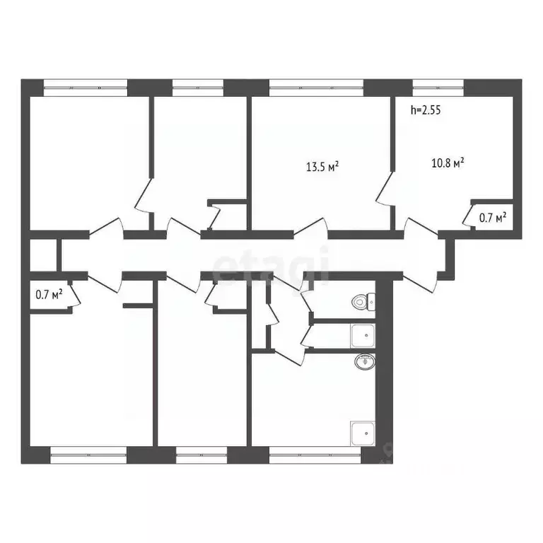 Комната Красноярский край, Красноярск ул. Курчатова, 2 (25.0 м) - Фото 1