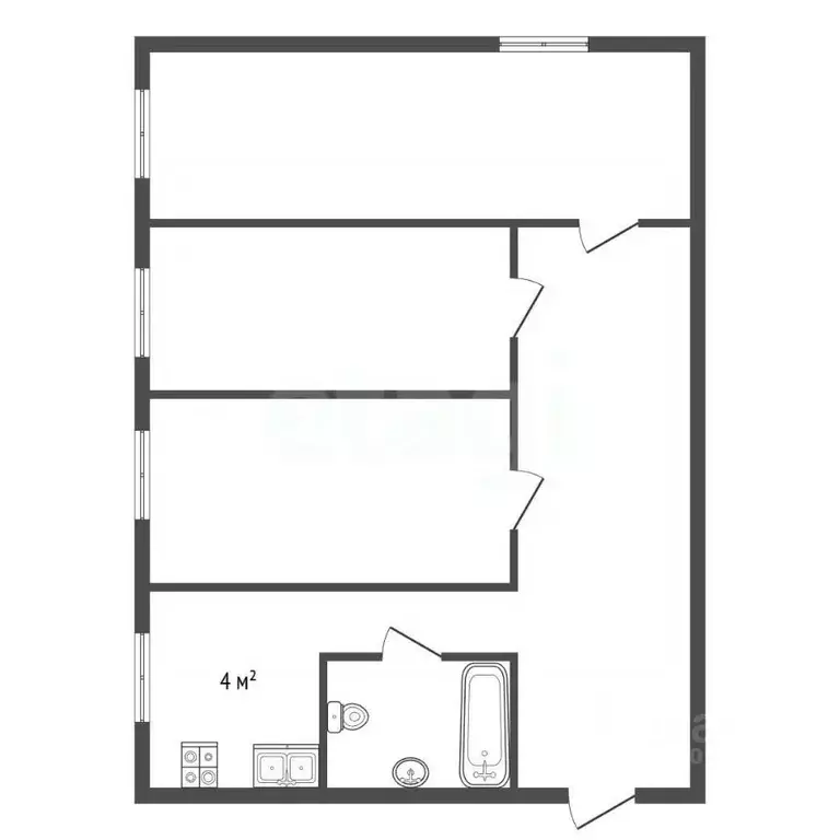 3-к кв. Ленинградская область, Всеволожский район, Колтушское ... - Фото 2