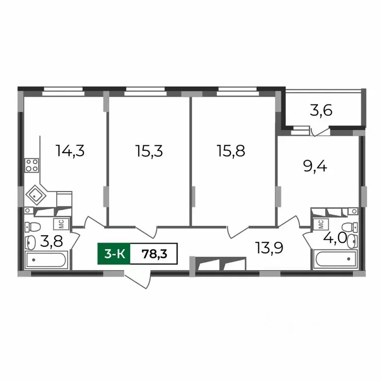 3-к кв. Владимирская область, Владимир бул. Сталинградский, 7 (78.3 м) - Фото 0