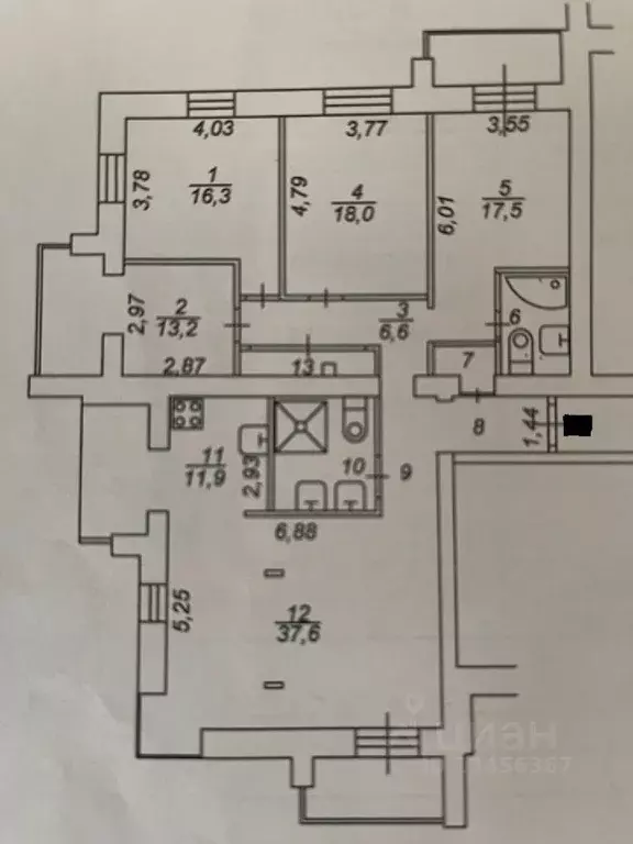 5-к кв. Коми, Сыктывкар ул. Ленина, 32 (149.8 м) - Фото 1