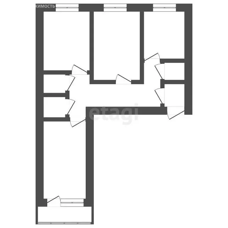 3-комнатная квартира: Ишим, улица Республики, 10В (66.9 м) - Фото 1