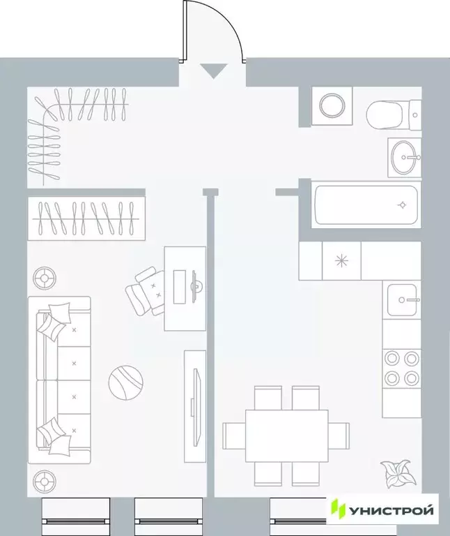 1-к кв. Пермский край, Пермь Рионская ул., 4А (37.12 м) - Фото 1