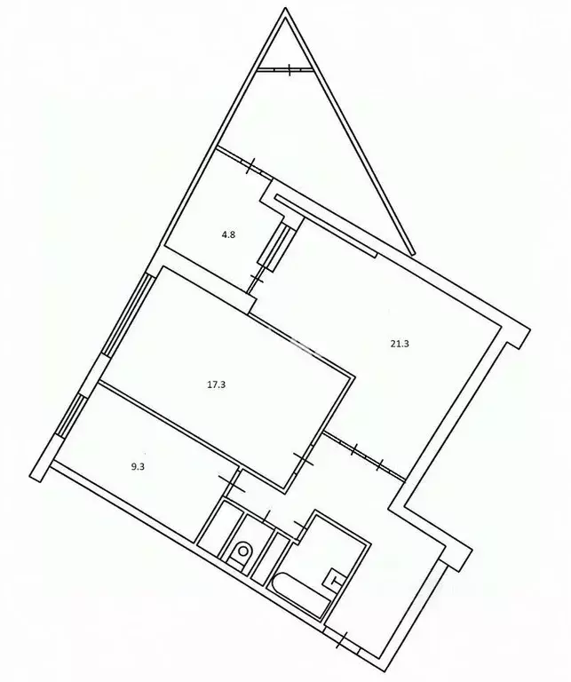 2-к кв. Москва Никулинская ул., 6К3 (69.0 м) - Фото 2