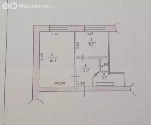 1-комнатная квартира: посёлок Круглое Поле, улица Гагарина, 4 (39 м) - Фото 1