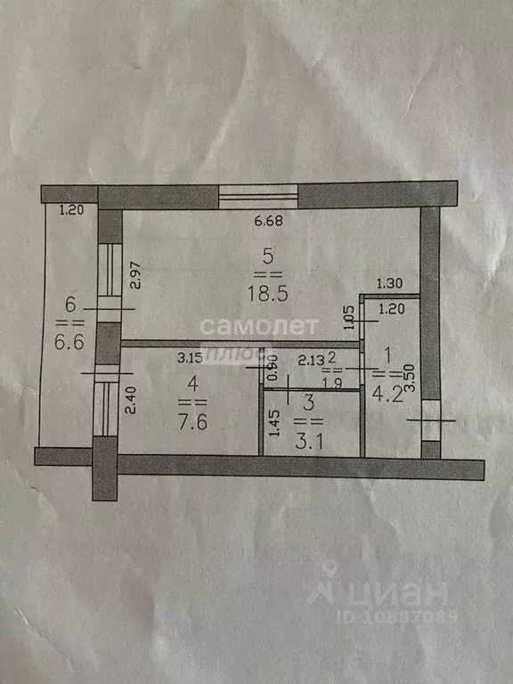 1-к кв. Нижегородская область, Бор ул. Нахимова, 45 (35.3 м) - Фото 2