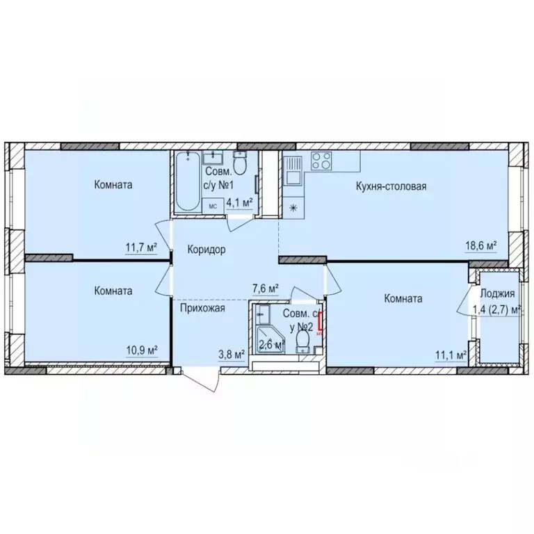 3-к кв. Удмуртия, Ижевск Буммаш жилрайон, Покровский жилой комплекс ... - Фото 1