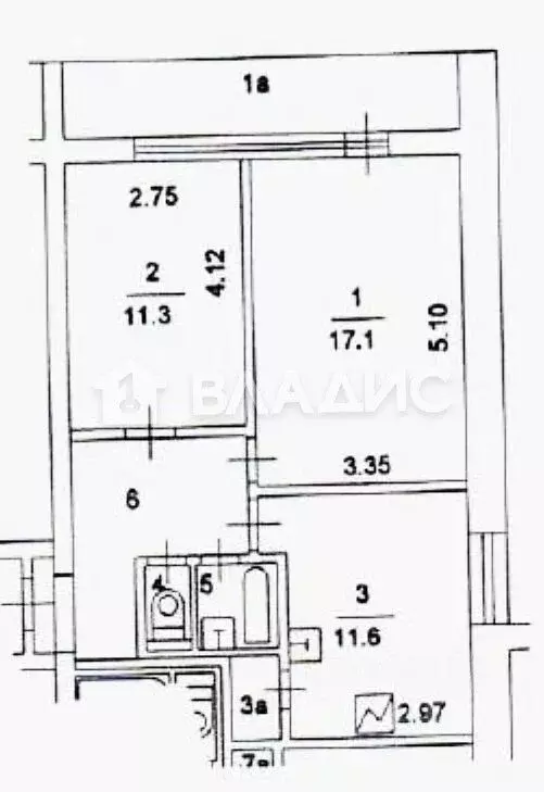 2-к кв. Москва ул. Маршала Захарова, 7 (51.2 м) - Фото 1