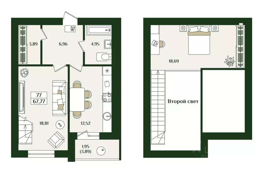 1-к кв. Калининградская область, Зеленоградск Солнечная ул., 19 (67.9 ... - Фото 1