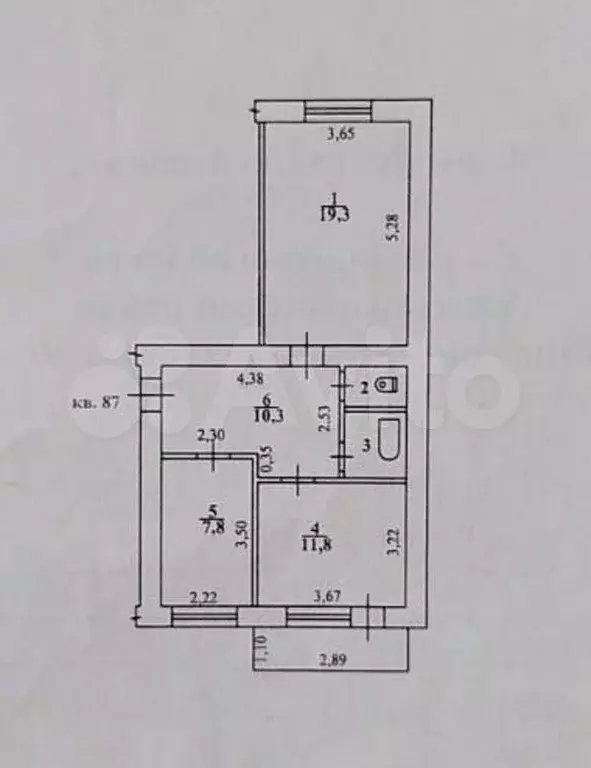 2-к. квартира, 53 м, 4/5 эт. - Фото 0