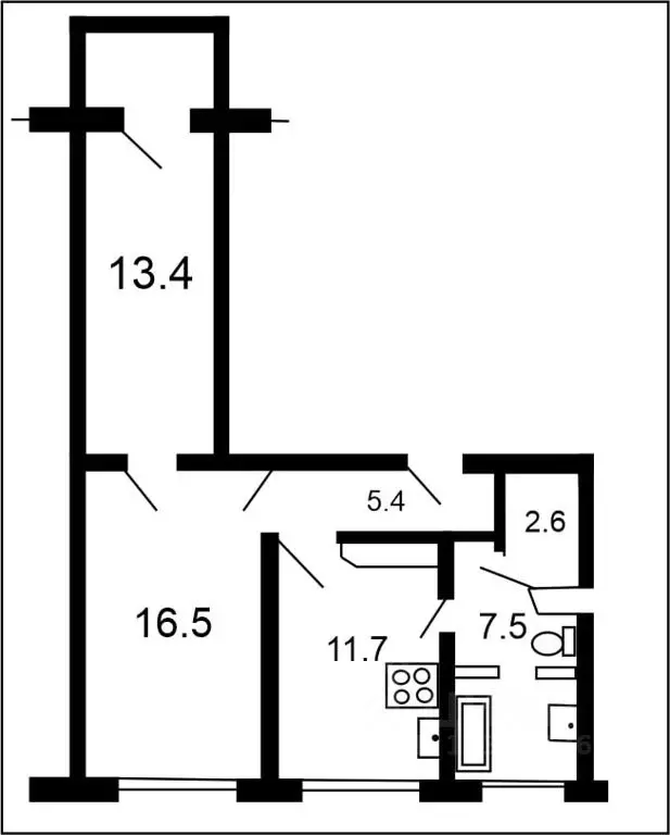 3-к кв. Новосибирская область, Новосибирск Лазурная ул., 6 (64.0 м) - Фото 1