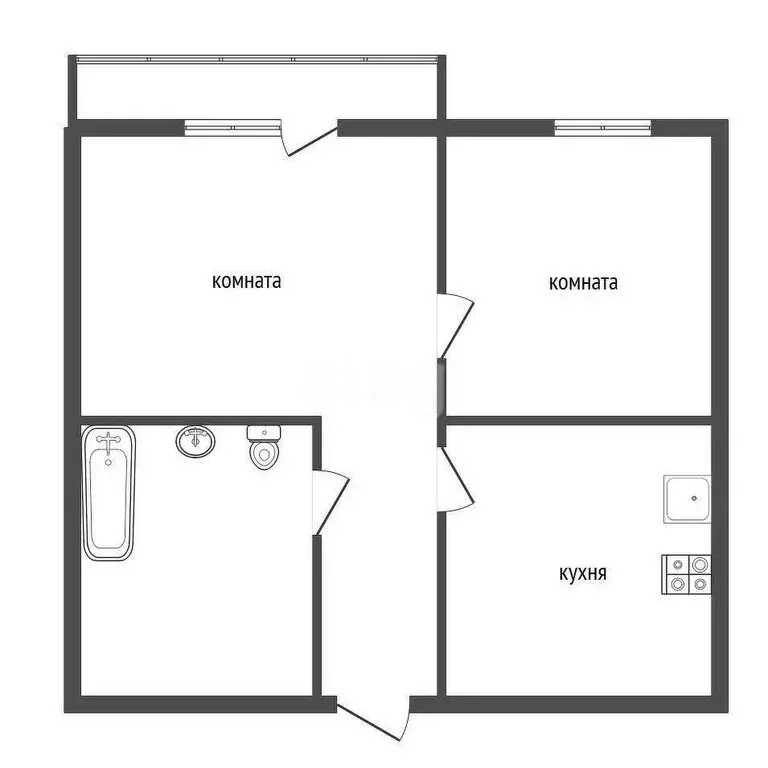 2-комнатная квартира: Воронеж, Автогенный переулок, 17 (24 м) - Фото 1