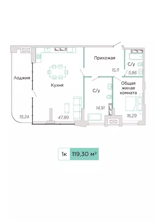 1-к кв. Самарская область, Тольятти Спортивная ул., 21 (119.3 м) - Фото 0