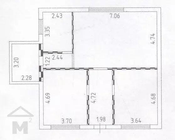 Дом в село Калинино, улица Андрея Вознесенского, 2 (100 м) - Фото 1