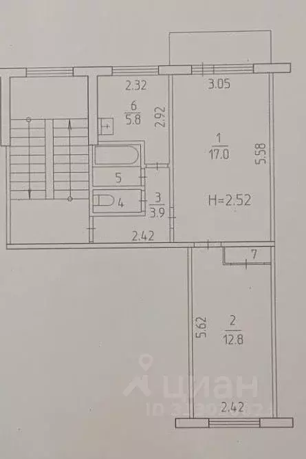 2-к кв. Пермский край, Пермь ул. Милиционера Власова, 31 (43.5 м) - Фото 1