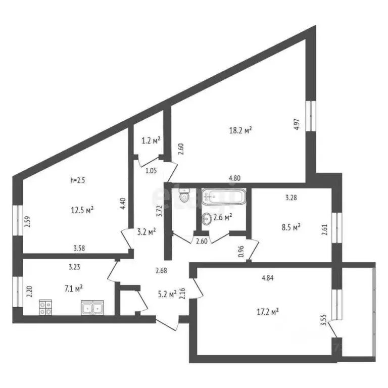 4-к кв. Тюменская область, Ишим Деповская ул. (80.8 м) - Фото 1