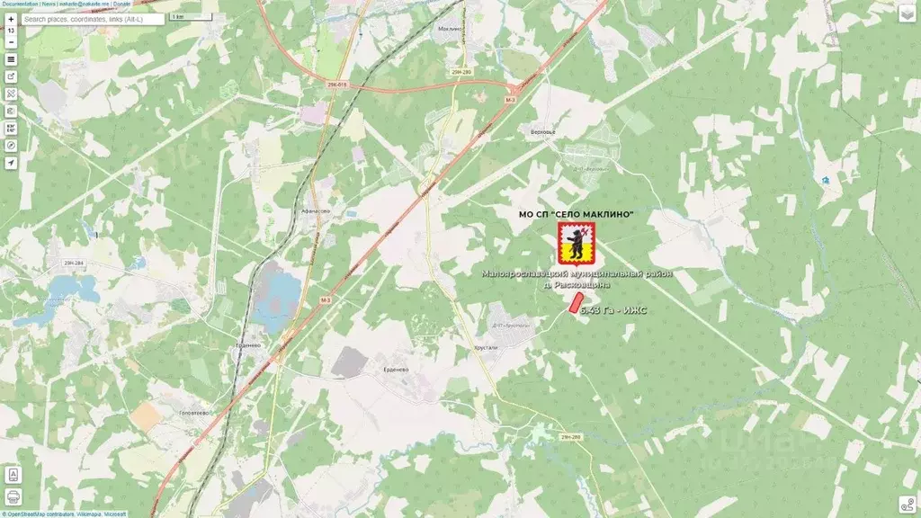 Участок в Калужская область, Малоярославецкий муниципальный округ, д. ... - Фото 2