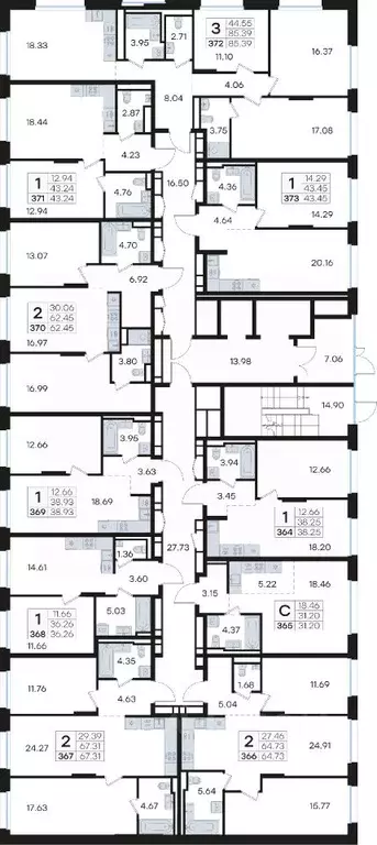 2-к кв. Нижегородская область, Нижний Новгород Глоракс Премиум Гребной ... - Фото 2