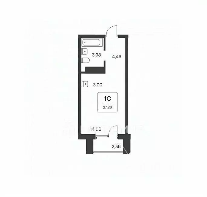 Студия Новосибирская область, Новосибирск Красный просп., 180 (28.0 м) - Фото 0