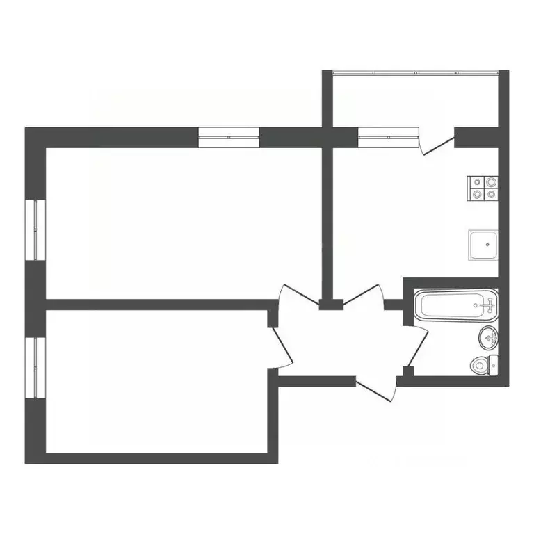 2-к кв. Тульская область, Тула городской округ, д. Харино ул. ... - Фото 1