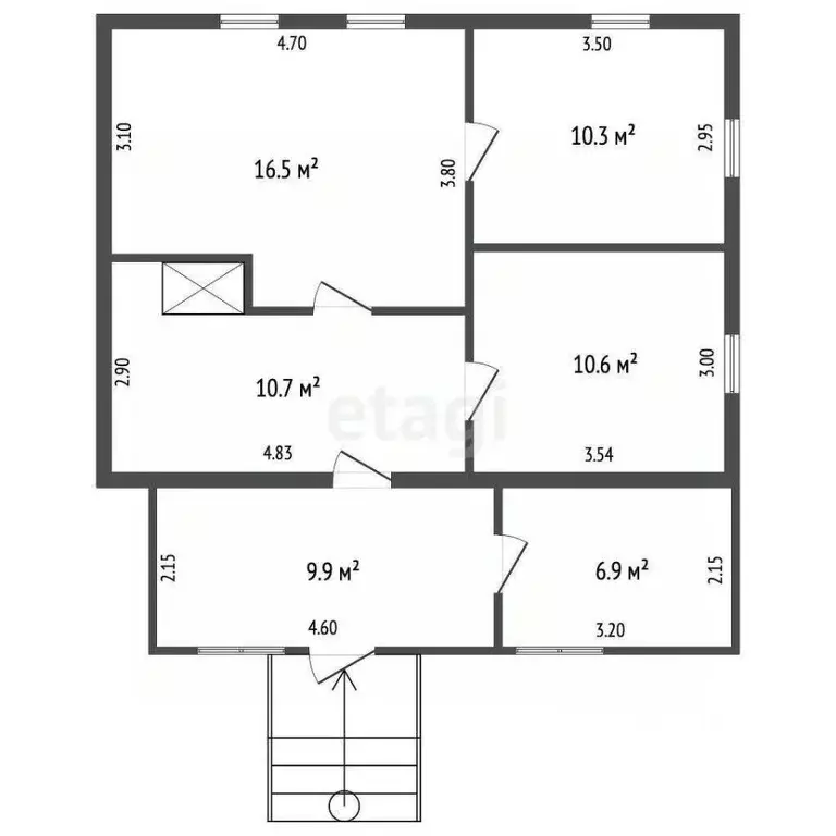 3-к кв. Калужская область, пос. Ферзиково ул. Ленина, 68 (65.0 м) - Фото 2