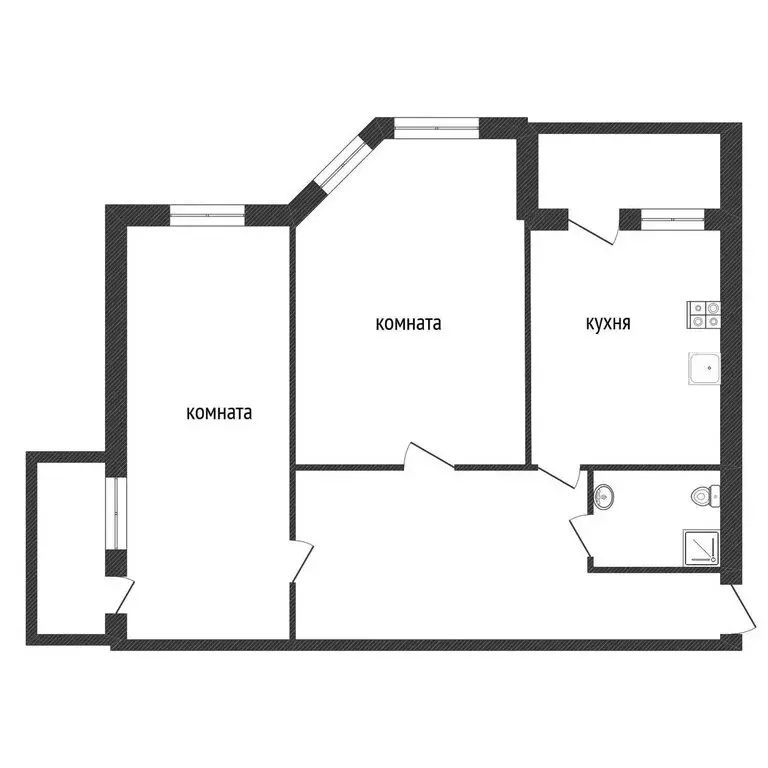 2-комнатная квартира: Кириши, улица Энергетиков, 42 (62.1 м) - Фото 1
