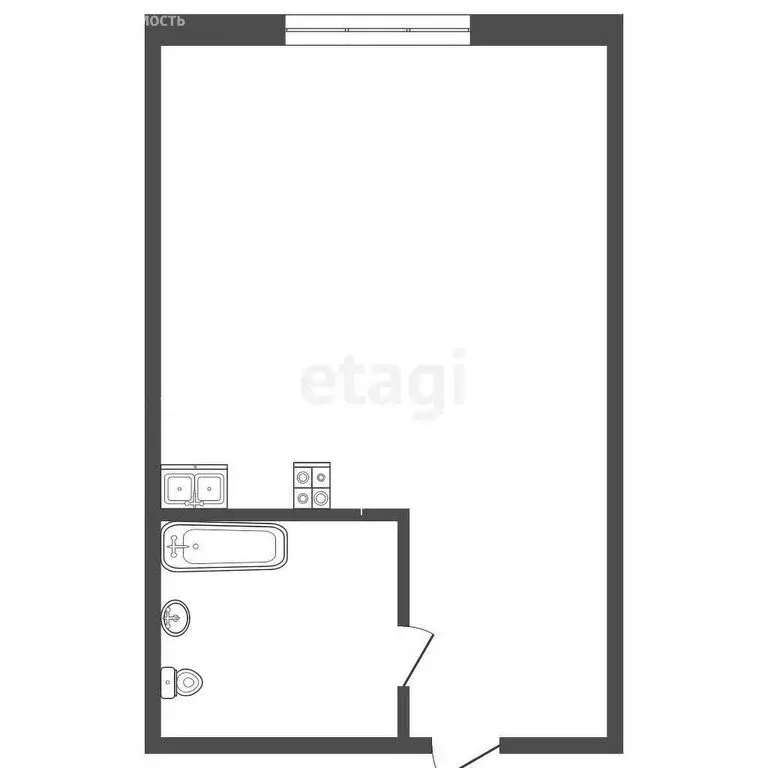 Квартира-студия: Юрга, проспект Победы, 41 (24 м) - Фото 0