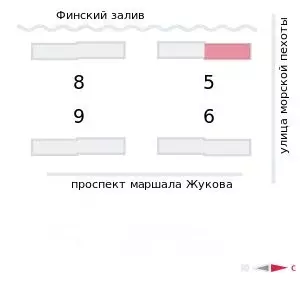 Студия Санкт-Петербург Морская миля жилой комплекс (21.76 м) - Фото 1
