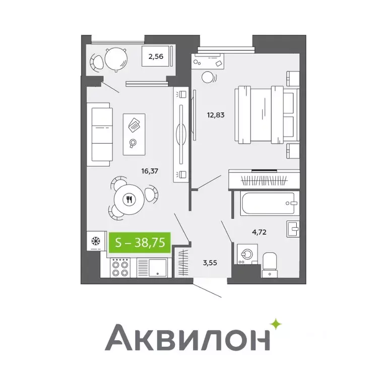 1-к кв. Архангельская область, Архангельск просп. Обводный Канал ... - Фото 0