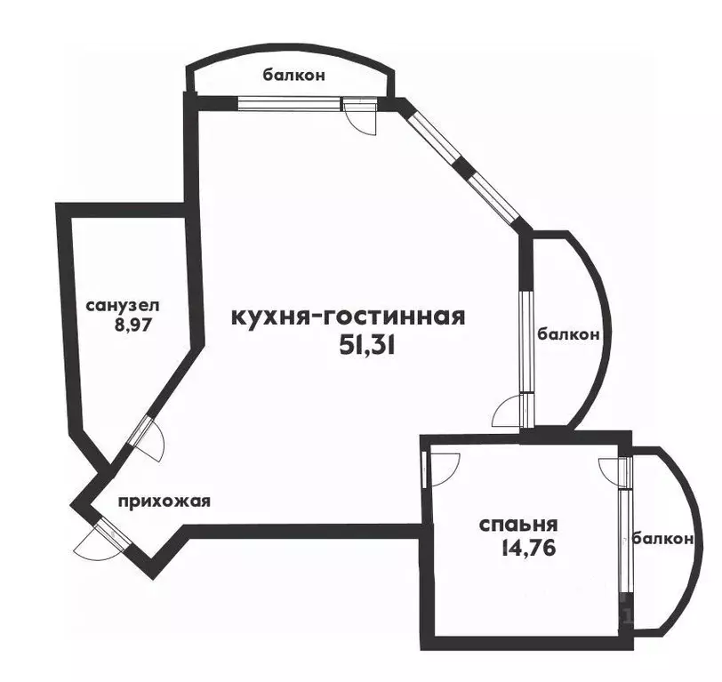 2-к кв. Краснодарский край, Геленджик Садовая ул., 51 (74.0 м) - Фото 1