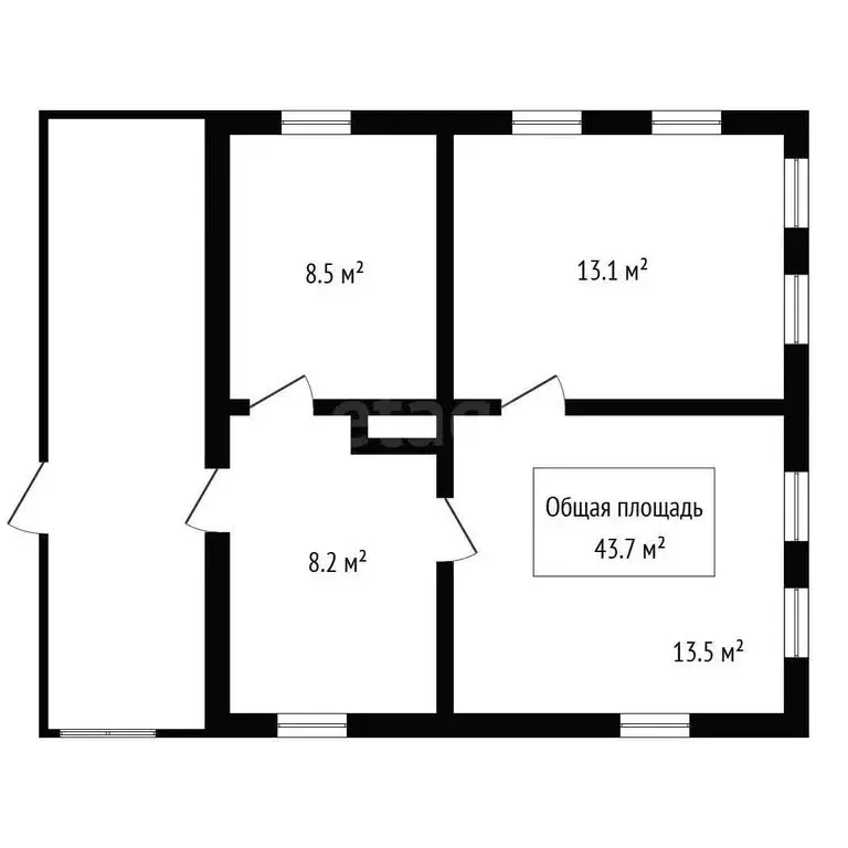 Дом в Ордынское, улица Пушкина (43.7 м) - Фото 0