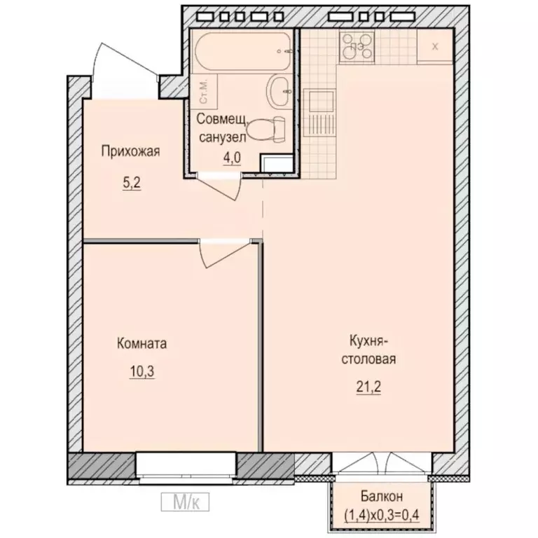 1-к кв. Удмуртия, Завьяловский район, с. Первомайский Санвилл жилой ... - Фото 1