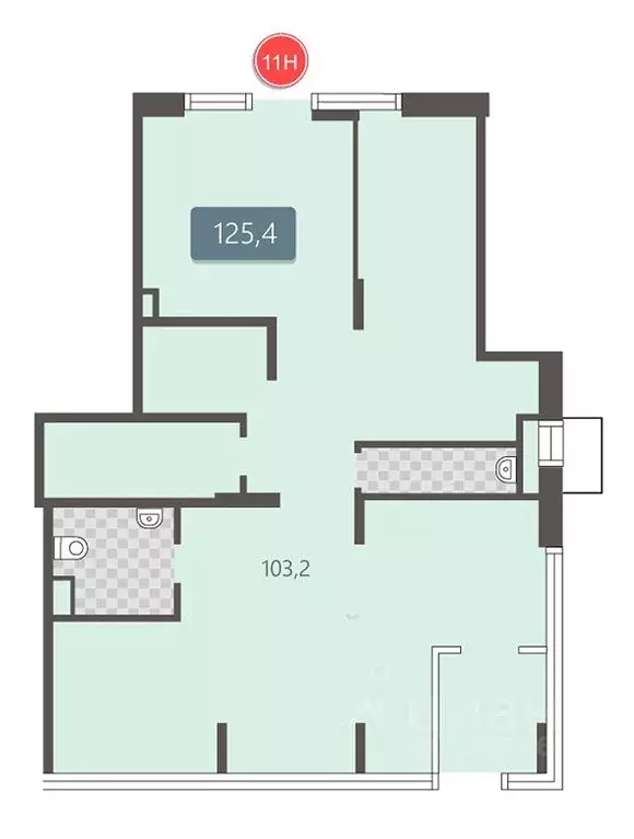 Помещение свободного назначения в Москва Миллионная ул., 3к1 (125 м) - Фото 2