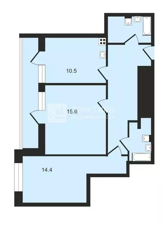 2-комнатная квартира: Москва, Краснобогатырская улица, 38 (60.6 м) - Фото 0