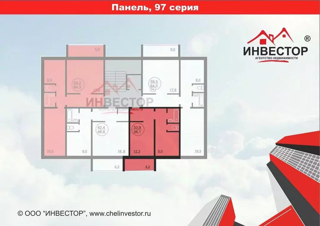 1-к кв. Челябинская область, Челябинск ул. Братьев Кашириных, 101 ... - Фото 0