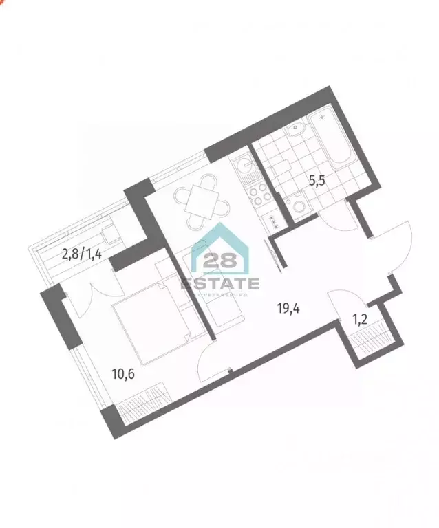 1-к кв. Ленинградская область, Ломоносовский район, Аннинское ... - Фото 2