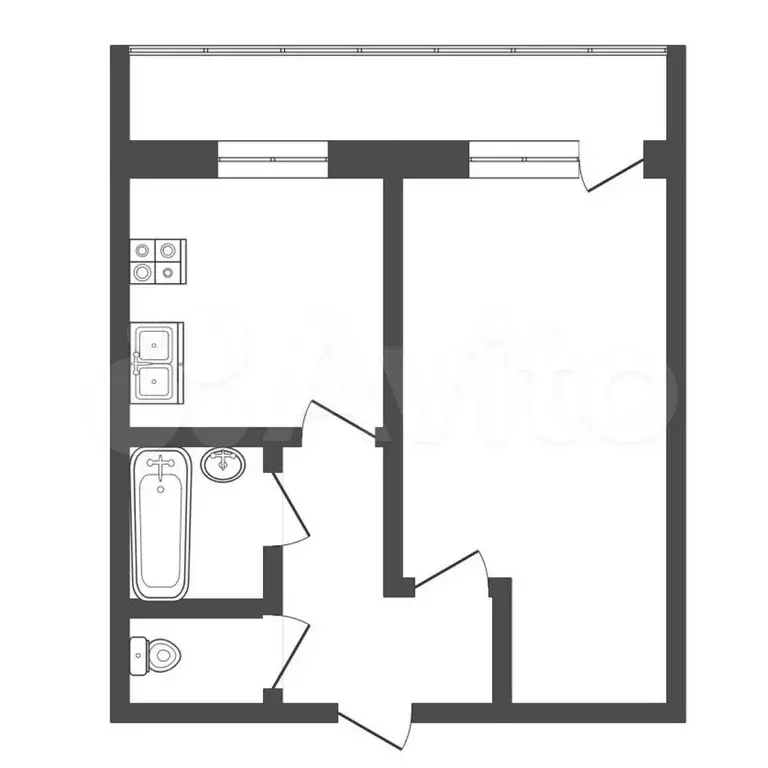 1-к. квартира, 30,4 м, 8/8 эт. - Фото 0