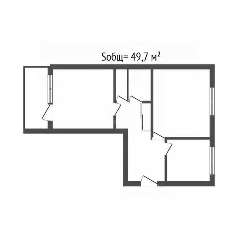 2-к кв. Брянская область, Клинцы ул. Александрова, 49 (49.7 м) - Фото 2