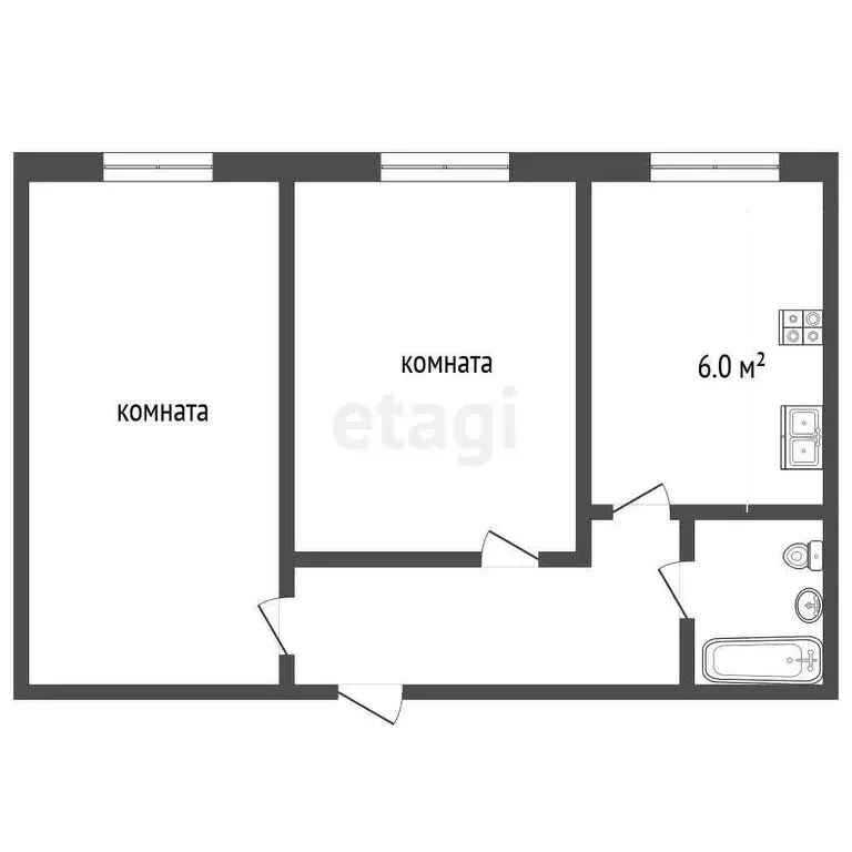 2-комнатная квартира: Переславль-Залесский, посёлок Молодёжный, 10 ... - Фото 1