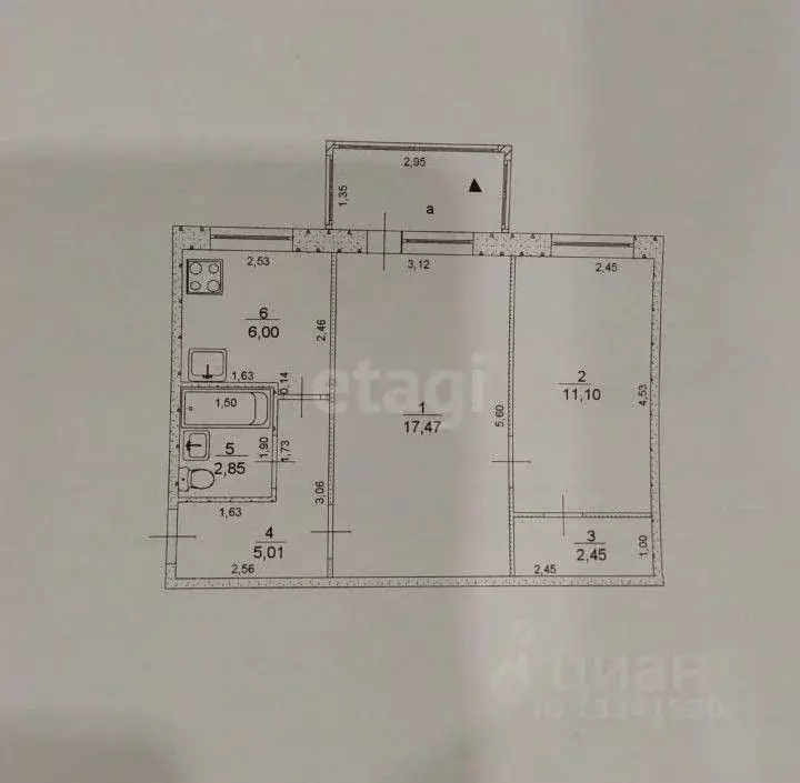 2-к кв. Ульяновская область, Ульяновск Клубная ул., 6 (45.4 м) - Фото 2
