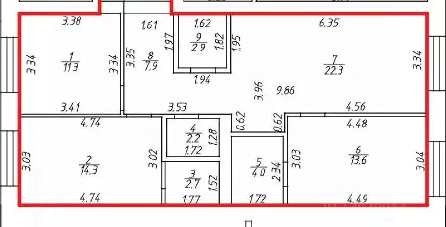 3-к кв. Татарстан, Казань ул. Анаса Тазетдинова, 8А (83.8 м) - Фото 1