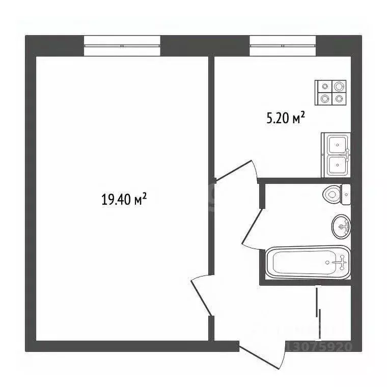 1-к кв. Ярославская область, Ярославль Алмазная ул., 1к3 (30.2 м) - Фото 2