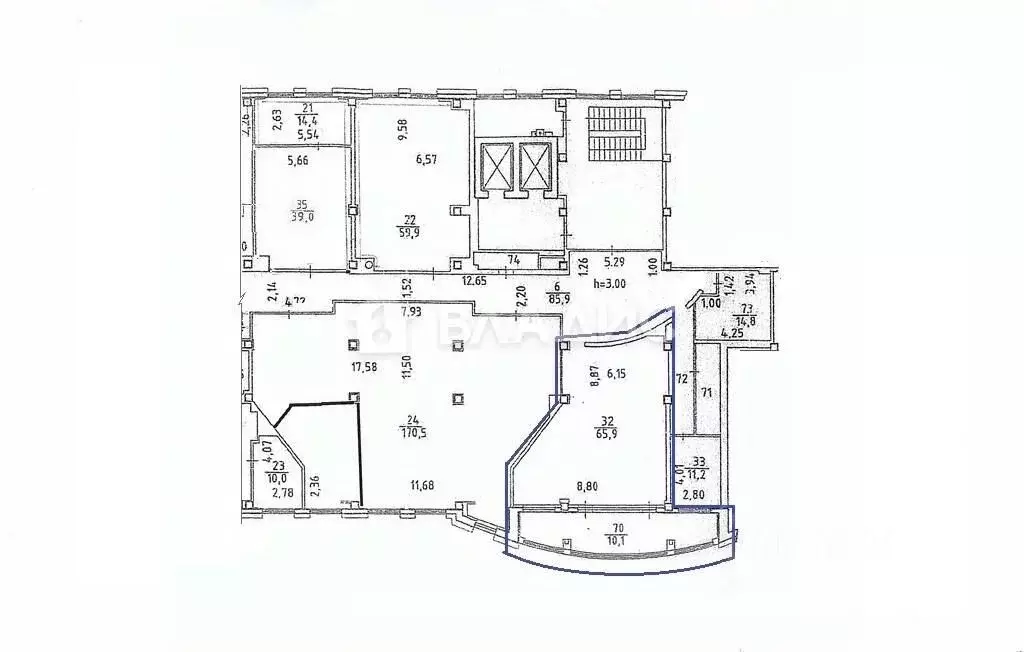 Офис в Новосибирская область, Новосибирск ул. Державина, 28 (76 м) - Фото 1