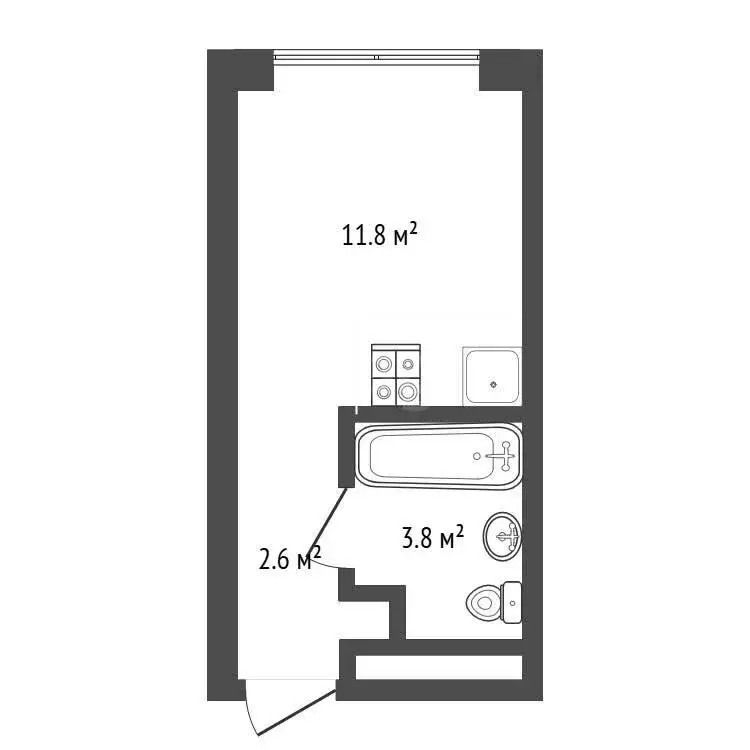Квартира-студия: Тюмень, Краснооктябрьская улица, 4Ак2 (18.5 м) - Фото 0