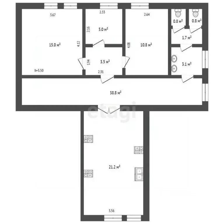2-к кв. Крым, Евпатория ул. Перекопская, 15 (34.3 м) - Фото 1