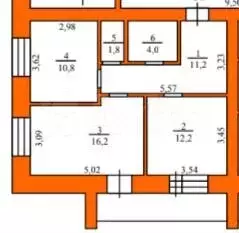 2-к. квартира, 58,5 м, 4/9 эт. - Фото 1