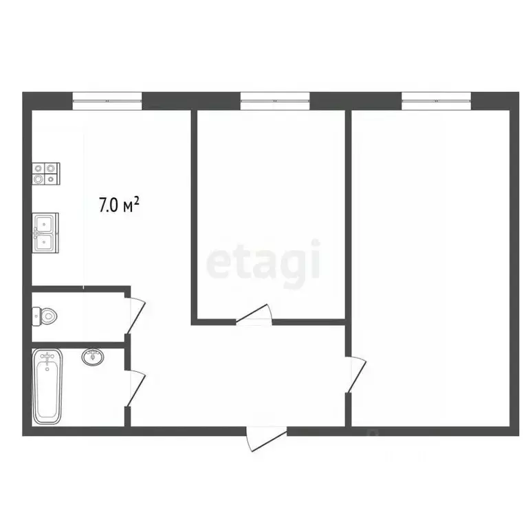2-к кв. Ямало-Ненецкий АО, Муравленко ул. Ленина, 103 (48.2 м) - Фото 2