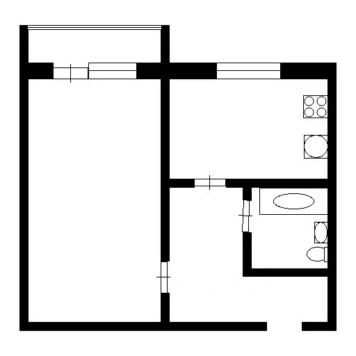 1-к кв. Татарстан, Казань ул. Четаева, 49 (33.0 м) - Фото 1
